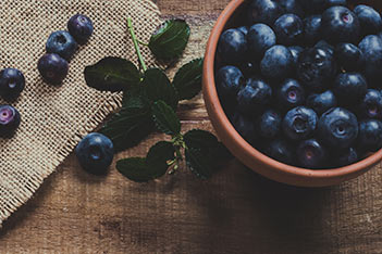 Photo shows blueberries with their antioxidants.