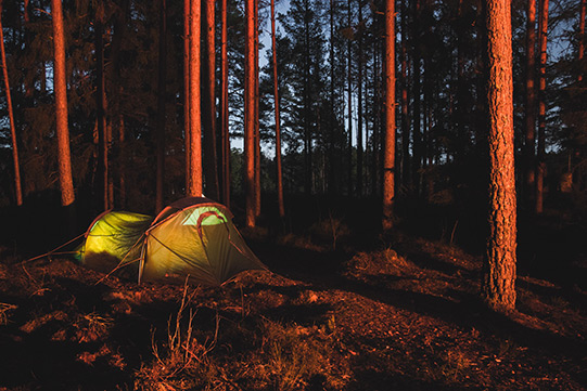 Villa Cone Beach Summer Night Camping.